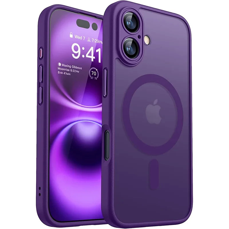 Magnetic Shockproof iPhone Case 13/14/15/16 Plus Pro Max