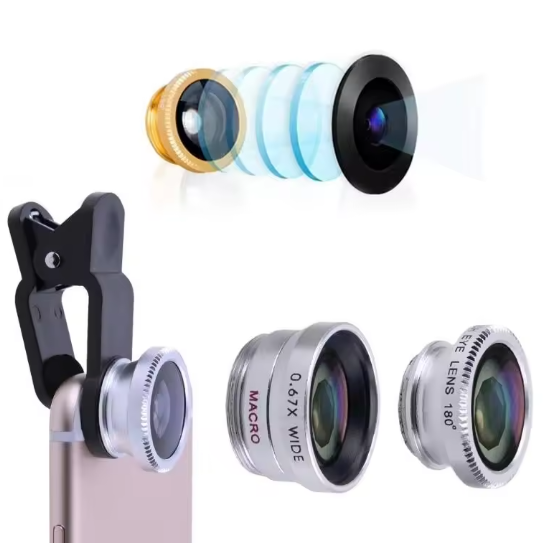 Universal 3-in-1 Clip Fisheye Lens Camera for Mobile