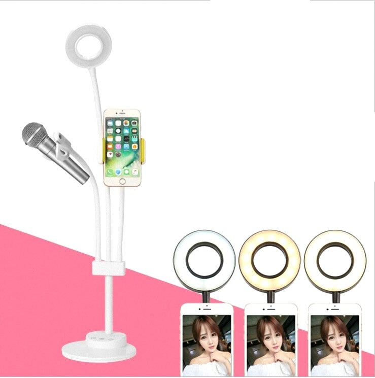 3-in-1 Lazy Bracket Phone Stand Microphone Holder