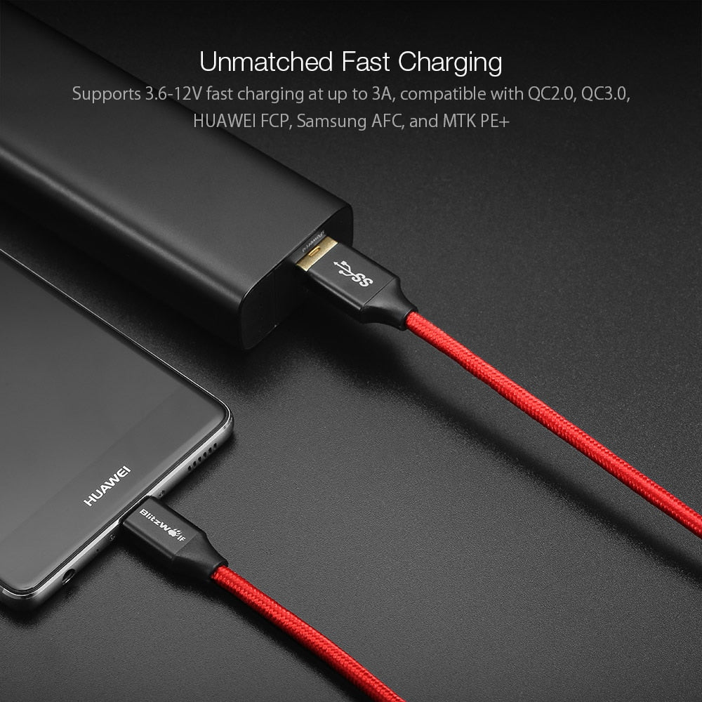 USB Type C Type-C Data Cable 1.8m/6ft Unbreakable Mobile Phone USB Charger Cables For