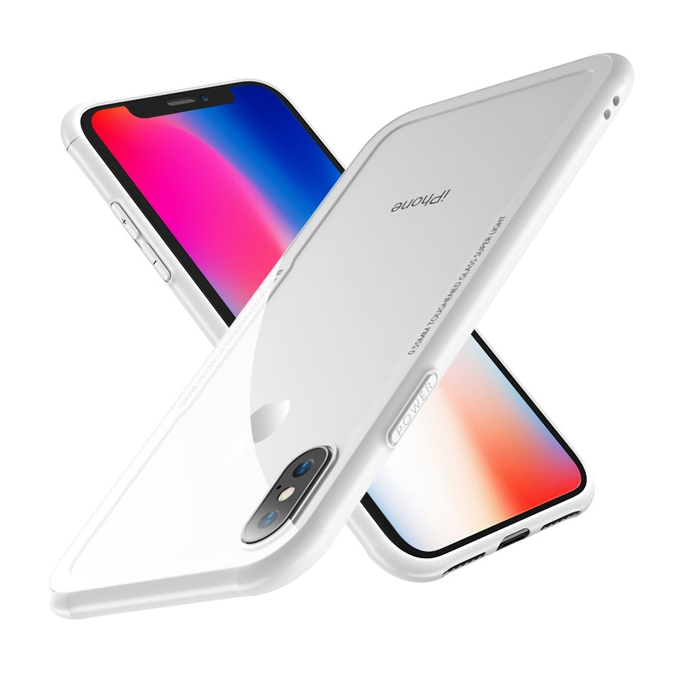 Tempered Glass Phone Case For iPhone 7 8 XR XS Cases Glass Cover For iPhone X XS Max XR 6 6s