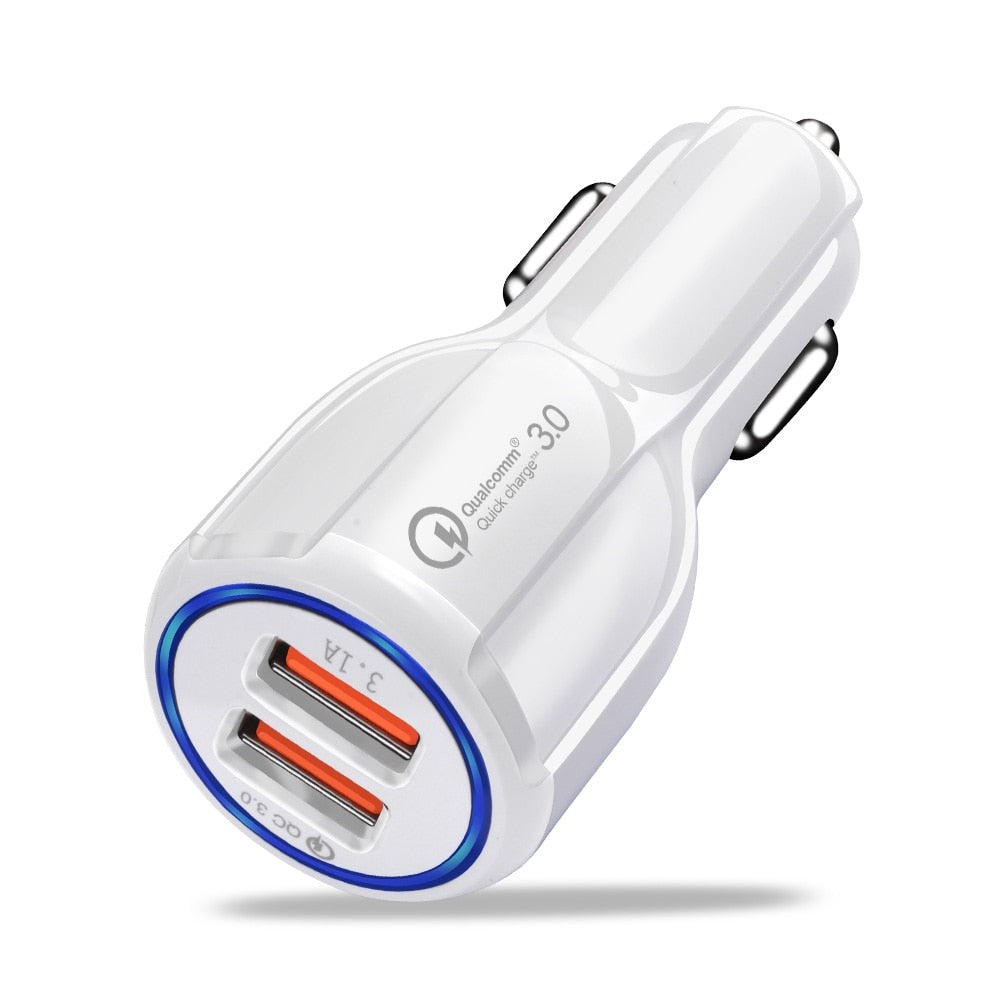 Quick Charge 3.0 Charger QC 3.0 5V 9V 12V Dual USB Car Charge Fast Charger Mobile Phone