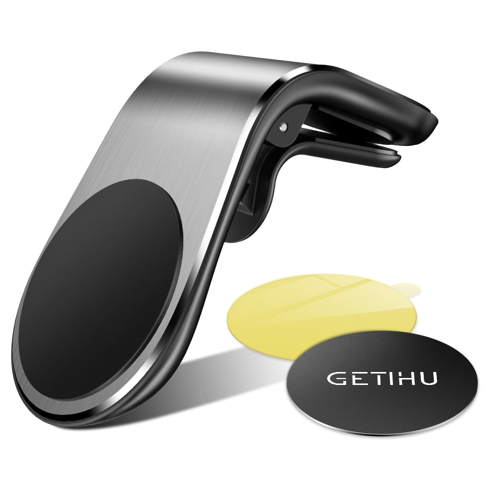 Metal Magnetic Car Phone Holder Mini Air Vent Clip Mount Magnet Mobile Stand