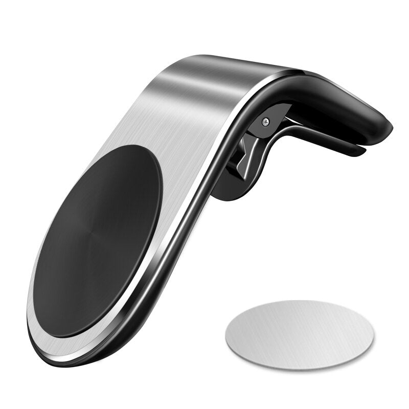 Magnetic Car Phone Holder L-Shape Air Vent Mount Stand