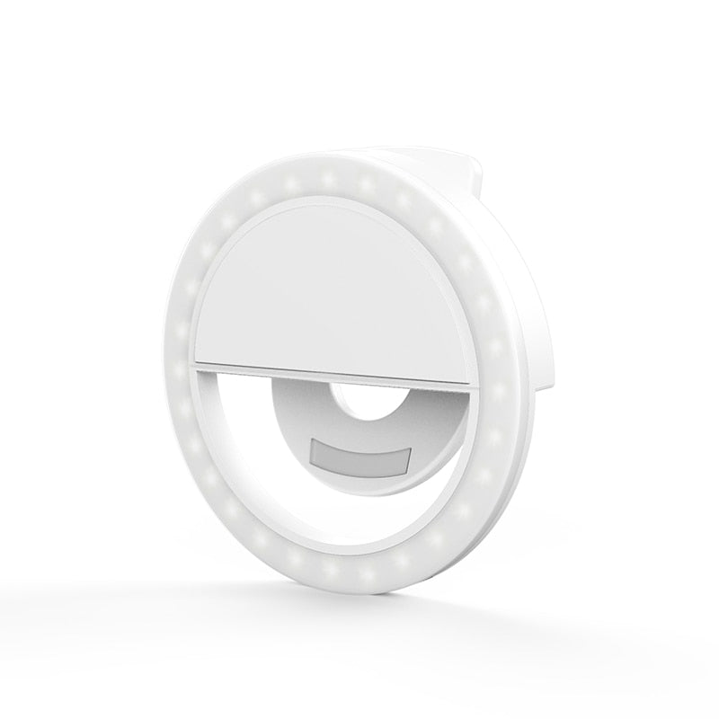 Portable Clip-On Selfie LED Ring Light Mobile Phone