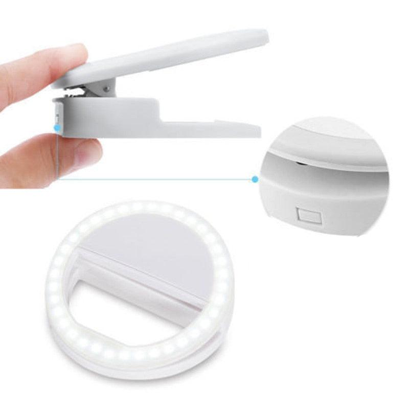 Selfie LED Ring Flash LED Mobile Phone Light Clip Clamp