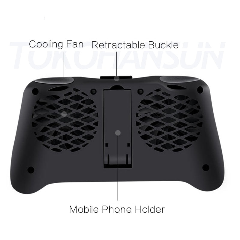Mobile Phone Cooling Pad Gaming Cooler Radiator Mute Fan Heatsink With Phone Stand Holder