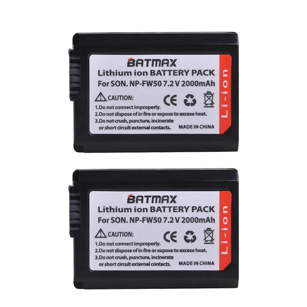 2000mAh NP-FW50 NP FW50 Dual LED USB Battery Charger SONY