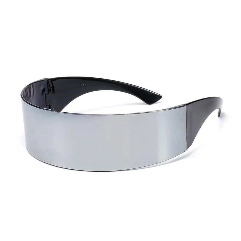 Futuristic Narrow Cyclops Visor Sunglasses