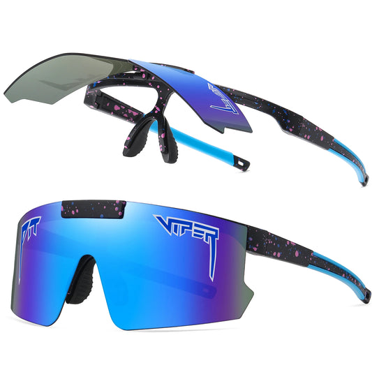 Flip-Up-Down Outdoor Sport Pit Viper-Look Sunglasses