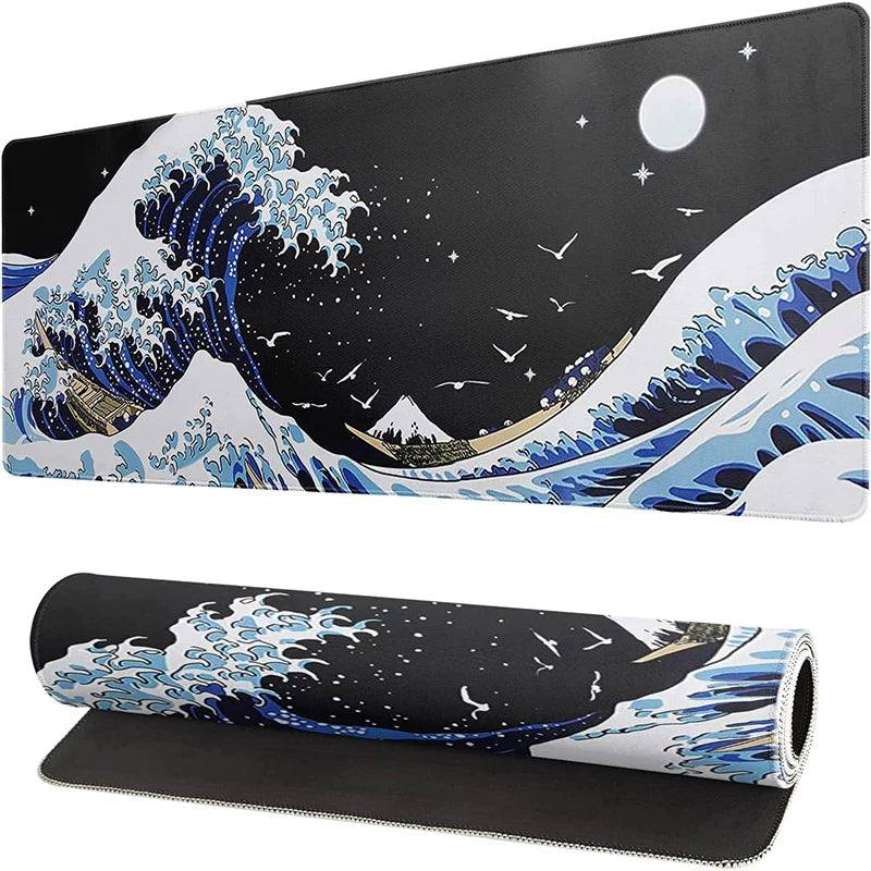 XL Japanese Waves Mouse Pad
