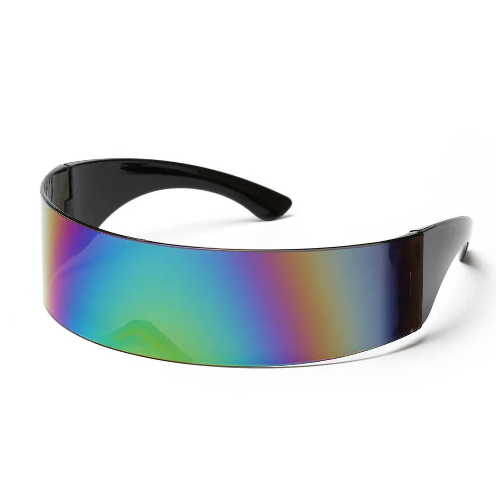 Futuristic Narrow Cyclops Visor Sunglasses