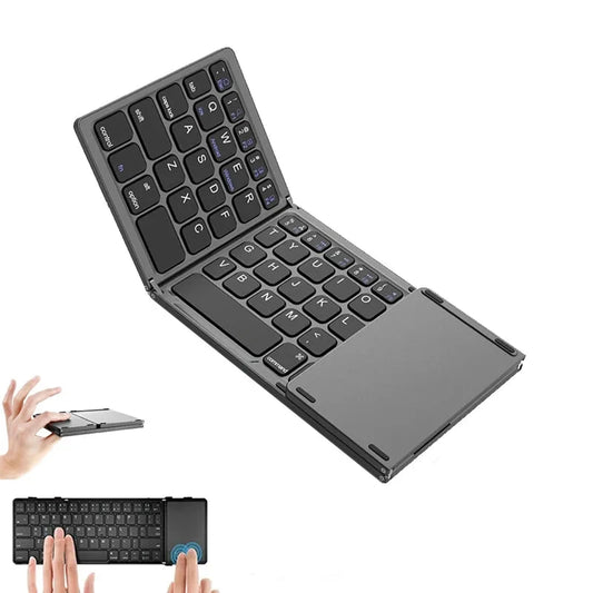 Mini Bluetooth Foldable Keyboard With Optional Touchpad