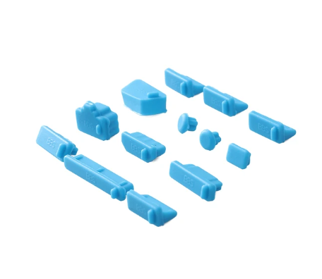 13-Piece Silicone Laptop Anti-Dust Plug Cover Set
