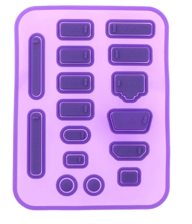 16-Piece Universal Laptop Notebook Silicone Anti-Dust USB Plug Set
