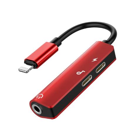 3-in-1 8-Pin to 3.5mm Jack AUX Cable Lightning to Audio Adapter