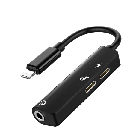 3-in-1 8-Pin to 3.5mm Jack AUX Cable Lightning to Audio Adapter