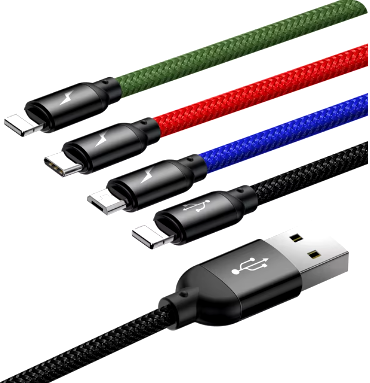 4-in-1 Lightning Micro Type-C Fast-Charging USB Cable