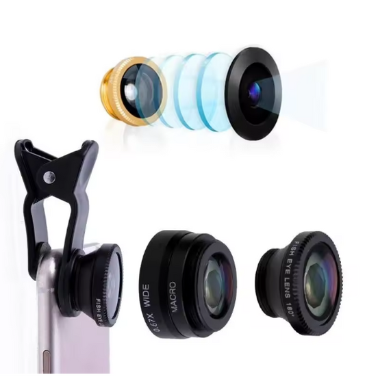 Universal 3-in-1 Clip Fisheye Lens Camera for Mobile