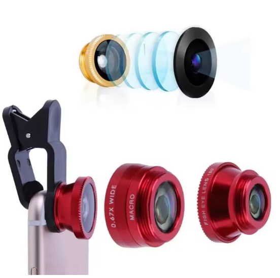 Universal 3-in-1 Clip Fisheye Lens Camera for Mobile