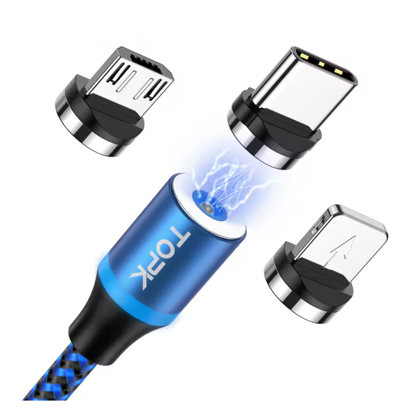 3-in-1 LED Magnetic Cable Micro USB Cable USB Type-C