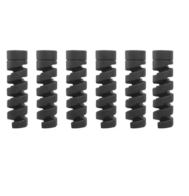 6-Piece Silicone Spiral Cable Protector