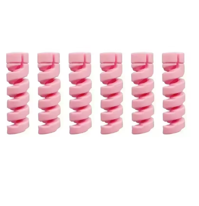 6-Piece Silicone Spiral Cable Protector