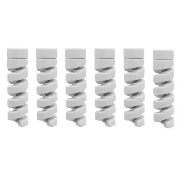 6-Piece Silicone Spiral Cable Protector