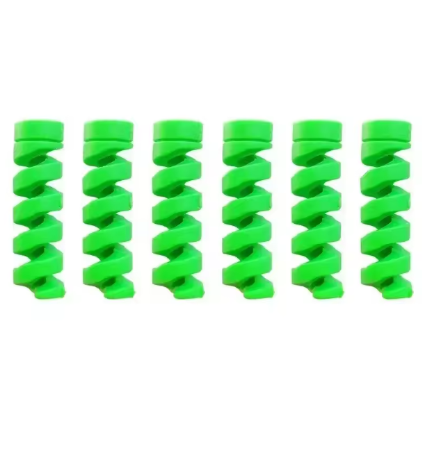 6-Piece Silicone Spiral Cable Protector