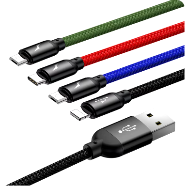 4-in-1 Lightning Micro Type-C Fast-Charging USB Cable
