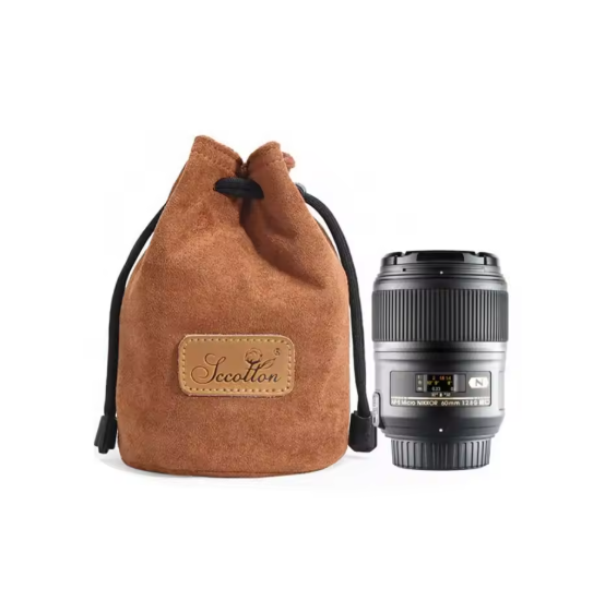 Soft Camera Drawstring Bag