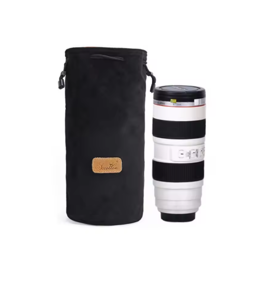 Soft Camera Drawstring Bag