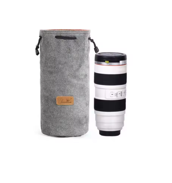 Soft Camera Drawstring Bag