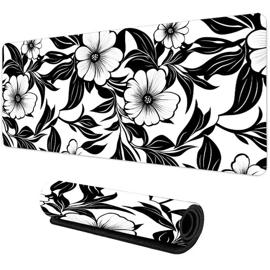 Large Botanical Green Floral Plant Mouse Pad