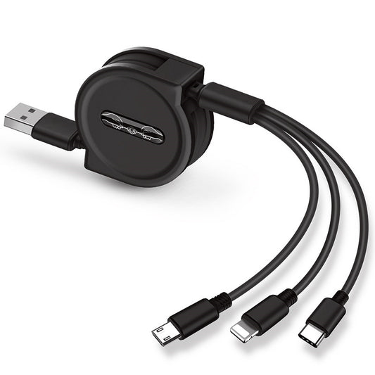 3-in-1 Retractable USB Type-C Charging Cable