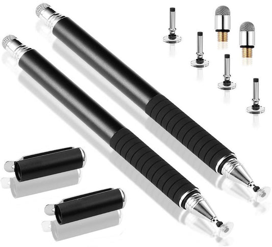 2-Piece 2-in-1 Fiber Touch Pen Stylus Set