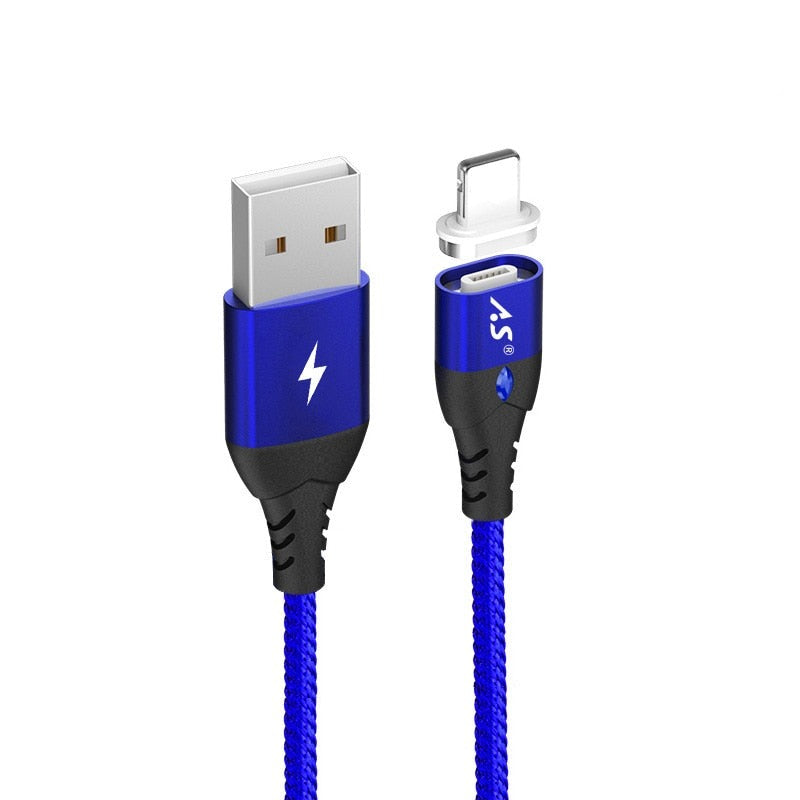 LED Magnetic Charging Cable Lightning Micro USB Type-C Phone