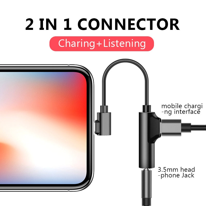 2-in-1 3.5mm Earphone Connector
