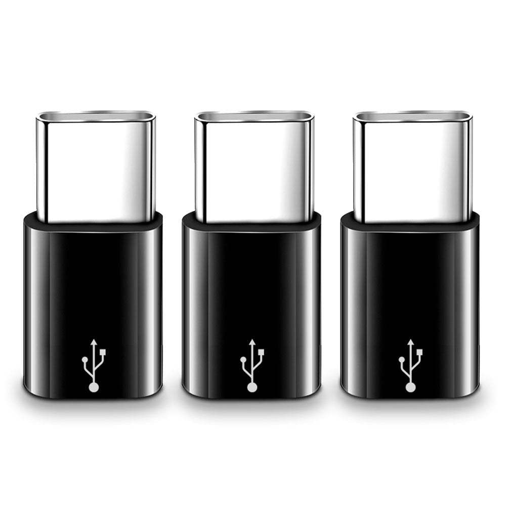 3-Piece Micro USB to Type-C Adapter Converter