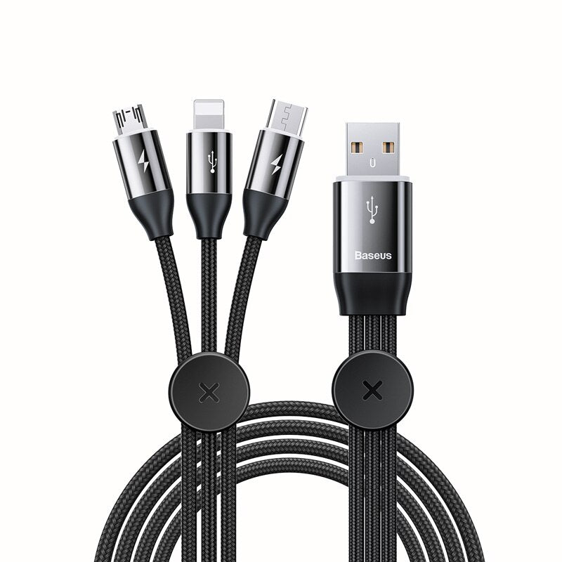 3-in-1 USB Cable Lightning Micro Type-C