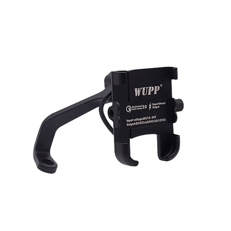 Motorcycle Universal Aluminum Alloy Phone Holder With USB Charger Handlebar Bracket for