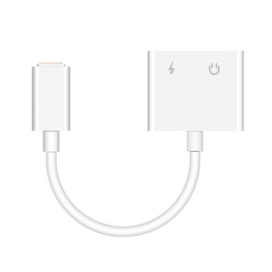 Double-Jack Charging Audio Adapter Converter