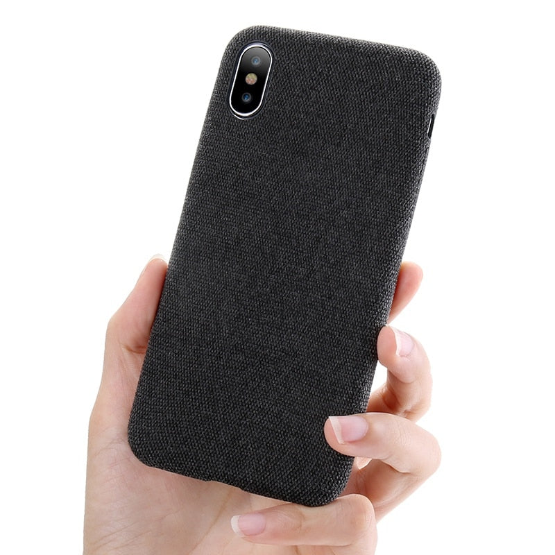 Ultra-Thin Cloth-Texture Case for iPhone 7/8/X/XS Max Soft Silicone TPU