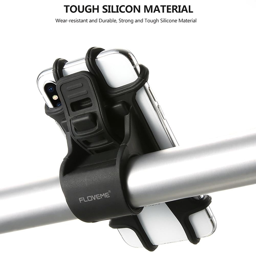 Universal Bike Motorcycle Mobile Phone Stand Holder Silicone Non-slip Buckle Pull Phone Mount