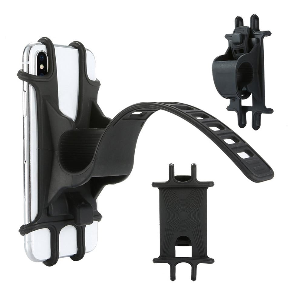 Universal Bike Motorcycle Mobile Phone Stand Holder Silicone Non-slip Buckle Pull Phone Mount