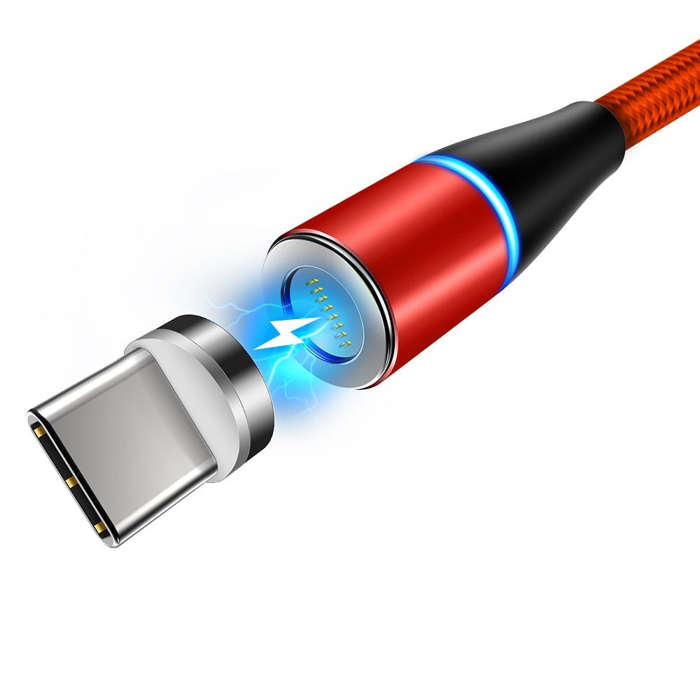 2m Fast 3A Magnetic Cable Quick Charge 3.0 Micro USB Charger Type-C