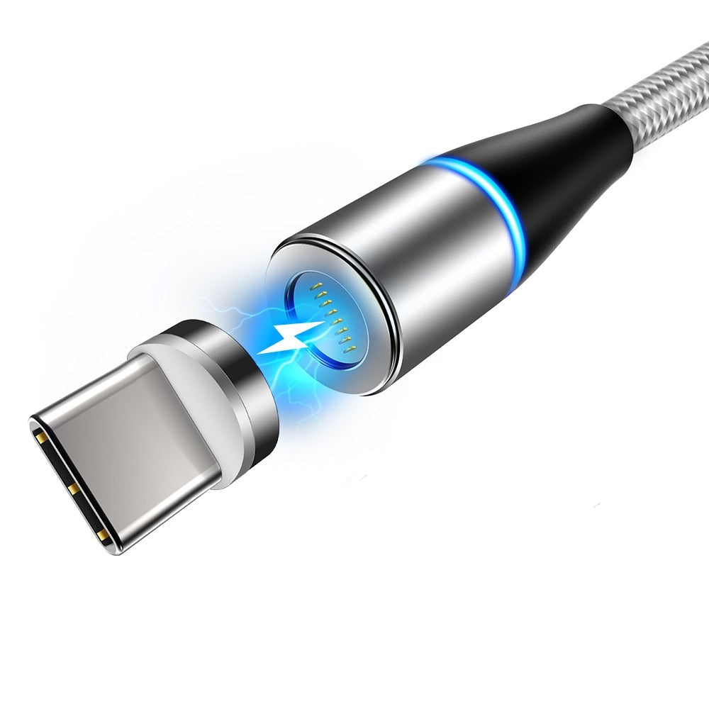 2m Fast 3A Magnetic Cable Quick Charge 3.0 Micro USB Charger Type-C