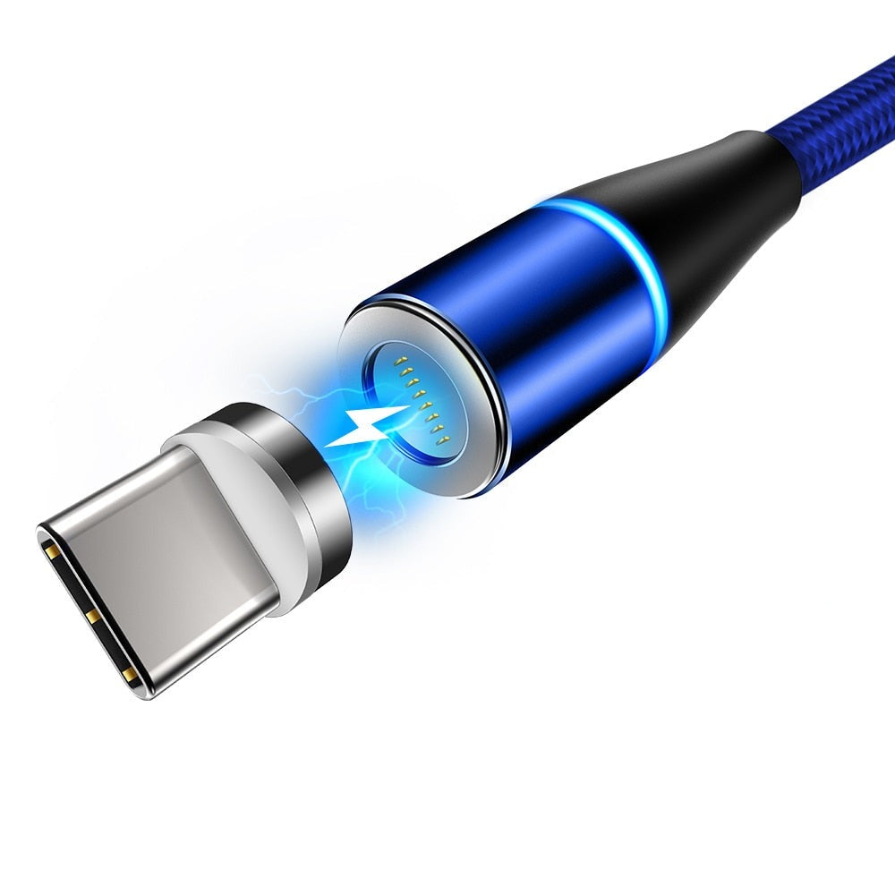 2m Fast 3A Magnetic Cable Quick Charge 3.0 Micro USB Charger Type-C