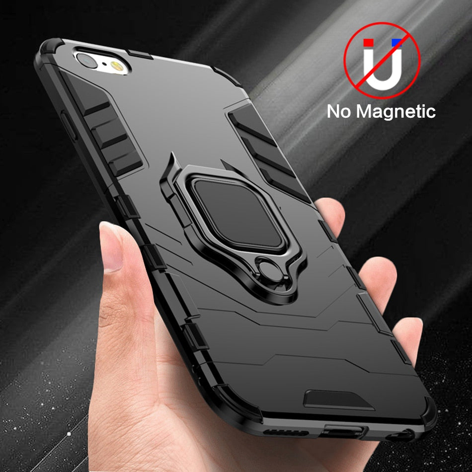 Shockproof Case for iPhone 6/6S/7/8 Plus XS X 5 5S SE XS Max XR Finger Holder