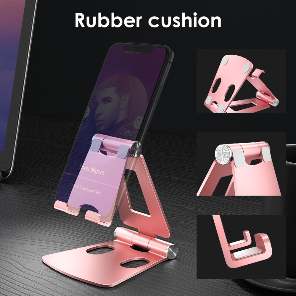 Universal Foldable Aluminum Mobile Phone Tablet Holder Stand